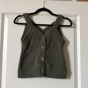 Madewell green sweater tank